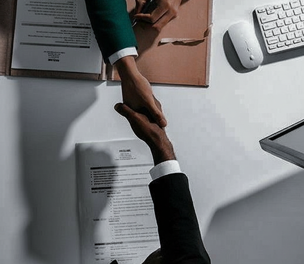 Professional business handshake